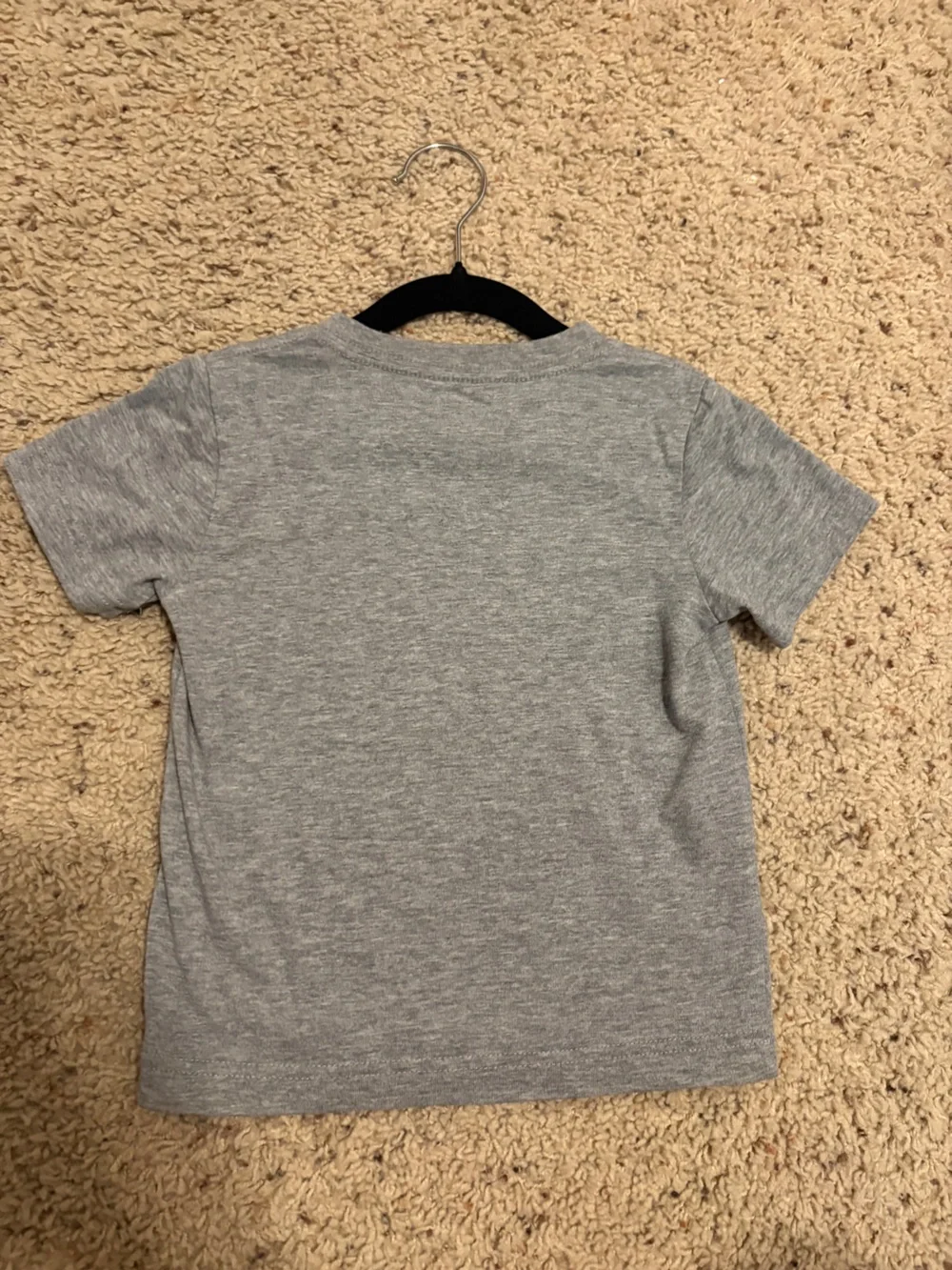 Nike Kids Heather Gray Short Sleeve Tee with White Logo